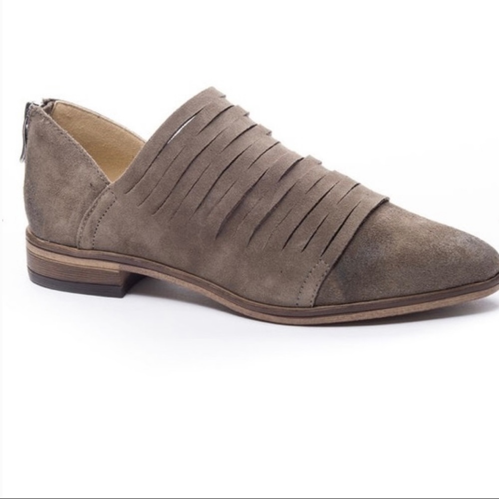 Chinese Laundry Taupe Danika Suede Ankle Bootie